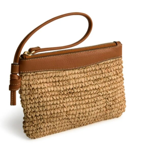 Vera Bradley Handbags - Vera Bradley Knotted Wristlet Curry in Raffia NWT